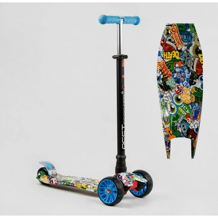 Самокат дитячий триколісний Best Scooter S-11901 MAXI колеса поліуретан з підсвічуванням