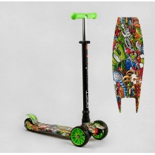 Самокат дитячий триколісний Best Scooter S-11203 MAXI колеса поліуретан з підсвічуванням