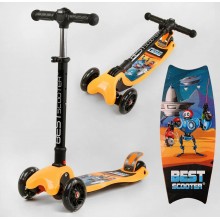 Самокат дитячий триколісний Best Scooter MAXI L-1488 Фара колеса поліуретан з підсвічуванням