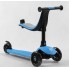Самокат триколісний Best Scooter PL-422 Самокат-біговець З сидінням Регулювання керма Блакитний