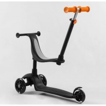 Самокат триколісний Best Scooter PL-209 Самокат-біговець З сидінням Регулювання керма Помаранчевий