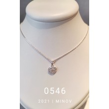 Кольє з срібла MINOV 0546 підвіска "Серце" Срібло 925
