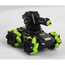 Танк Toys SY 020 на радіокеруванні звукові та світлові ефекти стріляє водою Чорний з зеленим