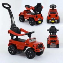 Каталка детская JOY 808 W-5566 Машина-толокар с ручкой, музыкальный руль Оранжевый