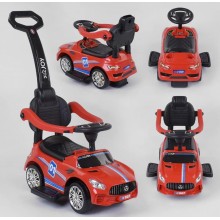 Каталка JOY 44001Толокар 2 в 1 з батьківською ручкою Багажник Музичний кермо.