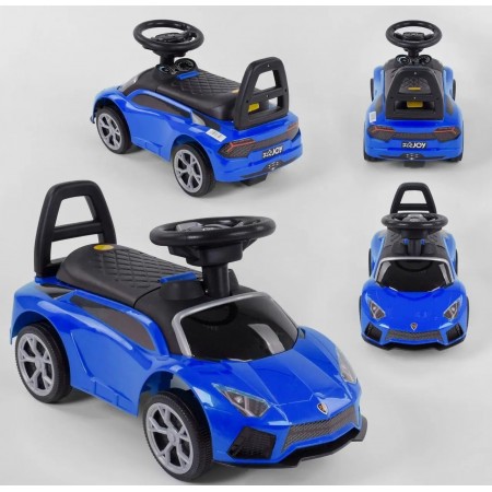 Дитяча каталка JOY LB 205 Толокар Lamborghini музичне кермо Багажник Синій