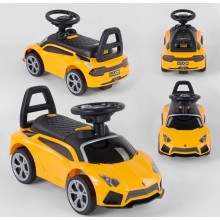Дитяча каталка JOY LB 101 Толокар Lamborghini музичне кермо Багажник Жовтий