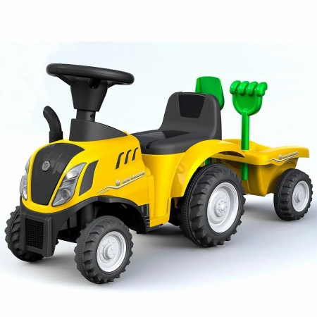 Каталка-толока Bambi Racer 658T-6 Трактор із причепом Музика світло Жовтий