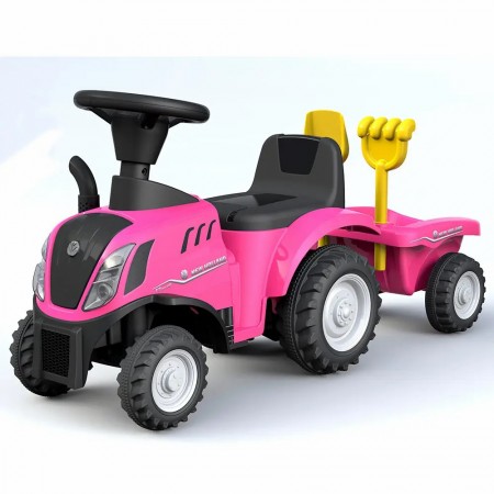 Каталка-толока Bambi Racer 658T-8 Трактор із причепом Музика світло Рожевий