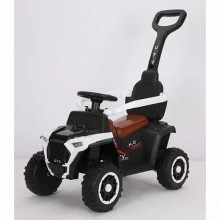 Машинка-каталка Bambi M 4802-1 Толокар 2 в 1 з батьківською ручкою Музикою та світлом Білий