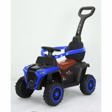 Машинка-каталка Bambi M 4802-4 Толокар 2 в 1 з батьківською ручкою Музикою та світлом Синій