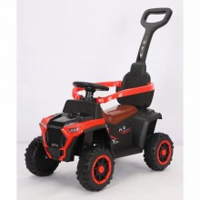 Машинка-каталка Bambi M 4802-3 Толокар 2 в 1 з батьківською ручкою Музикою та світлом Червоний