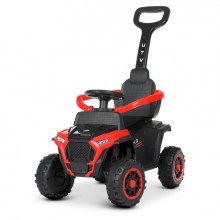 Каталка-електромобіль Bambi M 4803-3 Толокар 2 в 1 Квадроцикл із батьківською ручкою Червоний