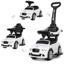 Каталка детская Bambi Bentley M 3901L-1 White Машина-толокар Родительская ручка Музыкальный руль Белый