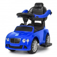 Каталка детская Bambi Bentley M 3901L-4 Машина-толокар Родительская ручка Музыкальный руль Синий
