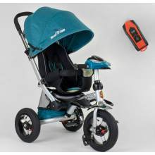 Детский трехколесный велосипед Best Trike 698/30-505 интерактивная панель с USB надувные колеса Синий