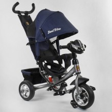 Детский трехколесный велосипед Best Trike 6588-26-011 поворотное сиденье LED фара Сигнализация Синий