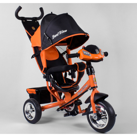 Детский трехколесный велосипед Best Trike 6588-30-108 музыкальная панель ремни безопасности Оранжевый с черным