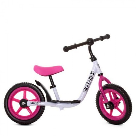 Беговел PROFI KIDS M4067 Колеса 12" Бело-розовый