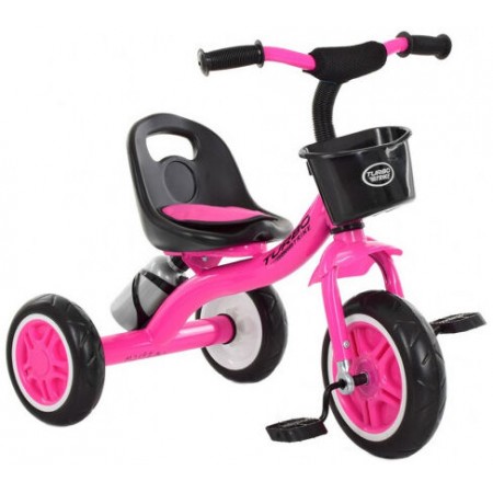 Дитячий триколісний велосипед Best Trike «TURBOTRIKE» M 3197-M-2 з EVA колесами і пляшкою для води Малиновий