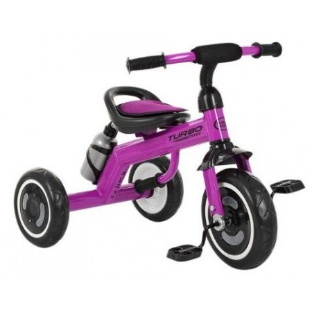 Дитячий триколісний велосипед Best Trike «TURBOTRIKE» M 3648-M-2 Колеса світяться Пляшка для води Фіолетовий