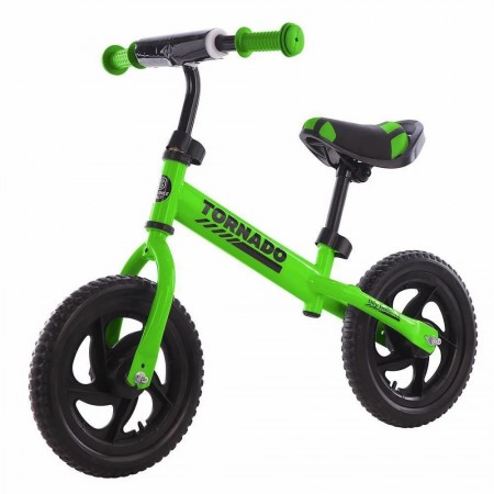 Беговел TILLY Balance Tornado T-21255/1 Надувные колёсама 12" Зеленый