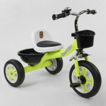 Детский трехколесный велосипед Best Trike LM-3109 колеса пена две корзины Салатовый