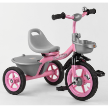 Дитячий триколісний велосипед Best Trike BS-1142 на гумових колесах Рожевий