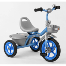 Дитячий триколісний велосипед Best Trike BS-2478 на гумових колесах Блакитний