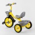 Дитячий триколісний велосипед Best Trike BS-9603 на гумових колесах Жовтий