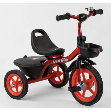 Дитячий триколісний велосипед Best Trike BS-1788 на гумових колесах Червоний