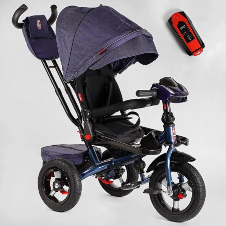 Дитячий триколісний велосипед Best Trike 6088 F-508-21 музична панель c USB Синій