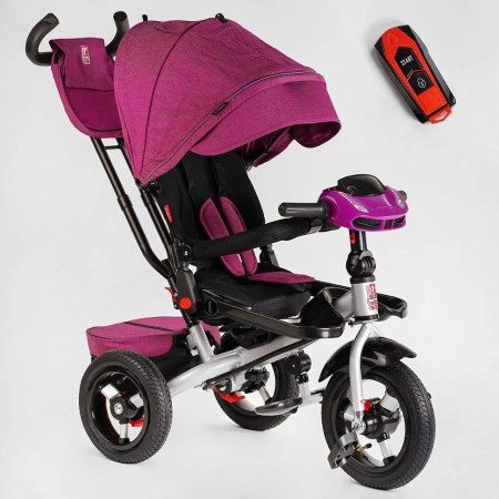 Дитячий триколісний велосипед Best Trike 6088 F-844-02 музична панель c USB Малиновий