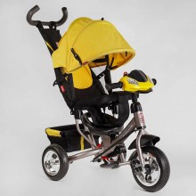 Детский трехколесный велосипед Best Trike 6588/76-504 з музичною фарою USB Колеса піна Жовий