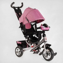 Дитячий триколісний велосипед Best Trike 6588/74-305 з музичною фарою USB Колеса піна Рожевий