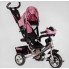 Дитячий триколісний велосипед Best Trike 6588/74-305 з музичною фарою USB Колеса піна Рожевий