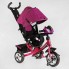 Дитячий триколісний велосипед Best Trike 6588/72-109 з музичною фарою USB Колеса піна Малиновий