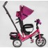 Дитячий триколісний велосипед Best Trike 6588/72-109 з музичною фарою USB Колеса піна Малиновий