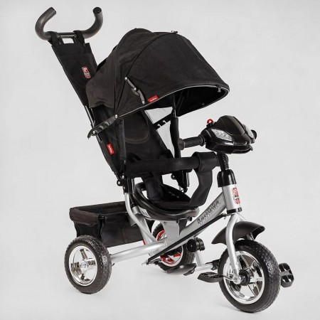 Дитячий триколісний велосипед Best Trike 6588/77-607 з музичною фарою USB Колеса піна Чорний