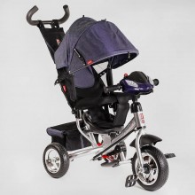 Дитячий триколісний велосипед Best Trike 6588/79-822 з музичною фарою USB Колеса піна Синій