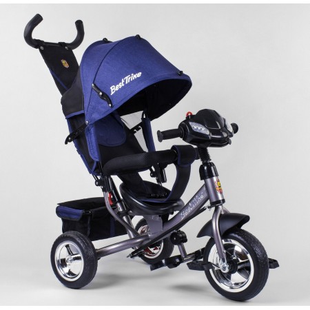 Детский трехколесный велосипед Best Trike 6588-11-020 с музыкальной панелью и световыми эффектами Синий